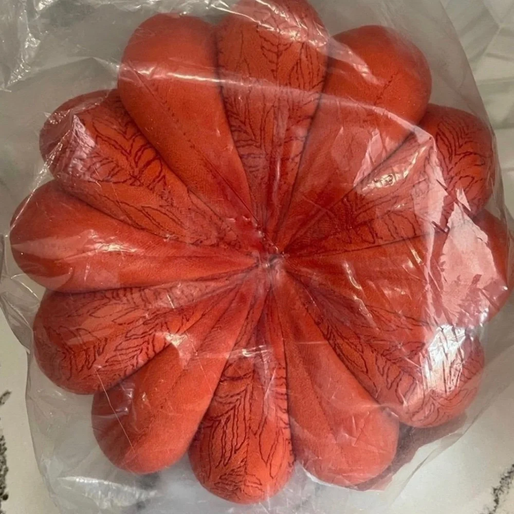 Pumpkin Shaped Velvet Accent Pillow Orange - Opalhouse™ designed with Jungalow
